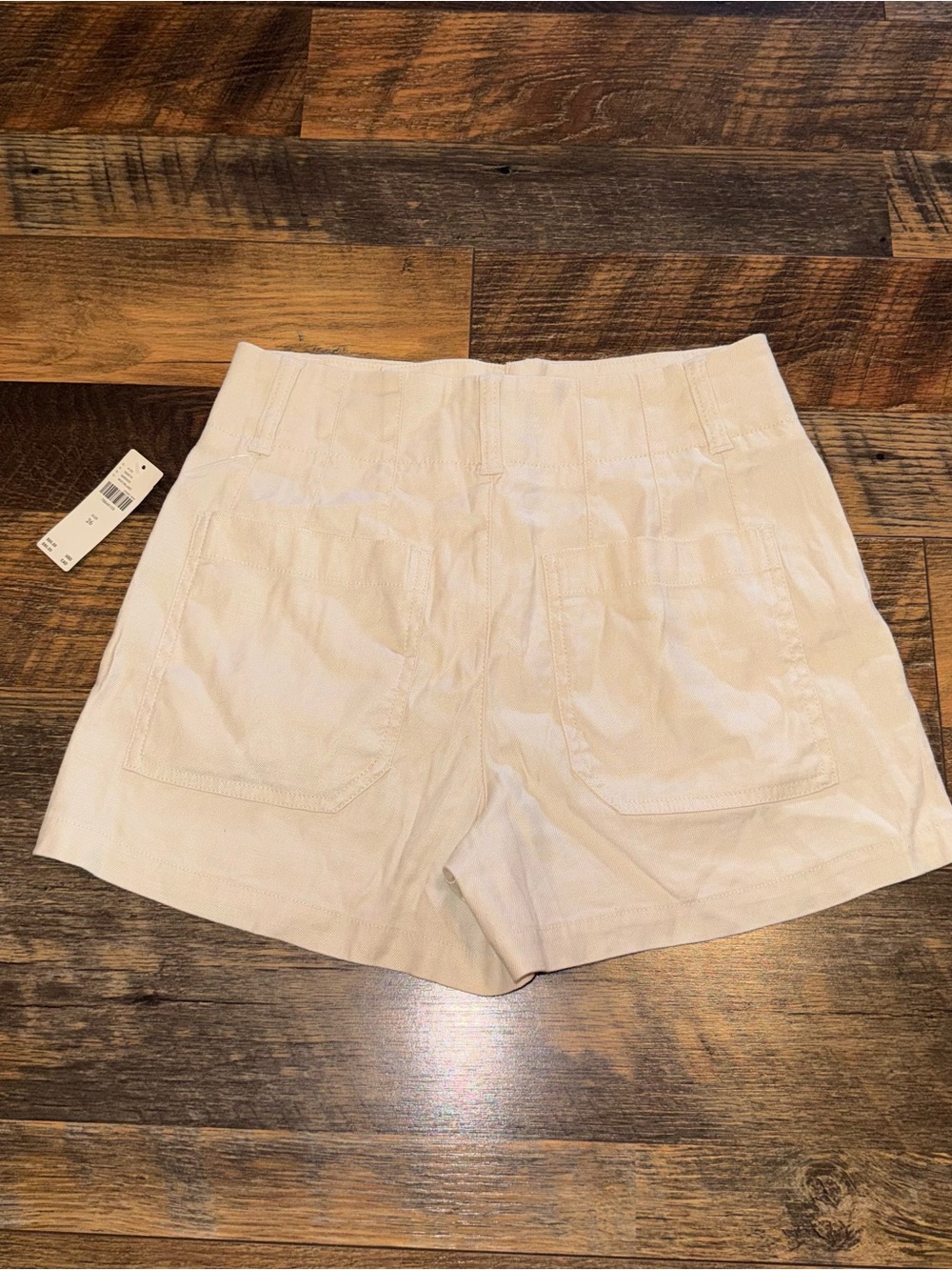 Maeve High-Waist Cream Utility Shorts - Picture 2 of 5